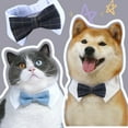 thumbnail image 3 of rygai Adjustable Pet Collar Fastener Tape Soft Lapel Handsome Dog Cat Collar Necktie Pet Supplies,Blue,S, 3 of 7