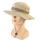 thumbnail image 2 of Sombrero para el sol unisex Sombrero de ala ancha Sombrero de pesca a prueba de viento (Caqui), 2 of 2