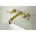 thumbnail image 2 of Kingston Brass KS4122AL Metropolitan 2-Handle Wall Mount Bathroom Faucet, Polished Brass, 2 of 5