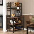 thumbnail image 4 of Tribesigns 5-Tier Kitchen Baker's Rack, Microwave Stand Utility Storage Shelf with Hutch, 4 of 7