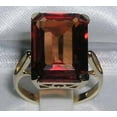 thumbnail image 3 of LBG Solid 14K Yellow Gold Large 16x12mm Octagon cut Orange Cubic Zirconia CZ Ring - Size 5.75 - Sizes 5 to 12, 3 of 4