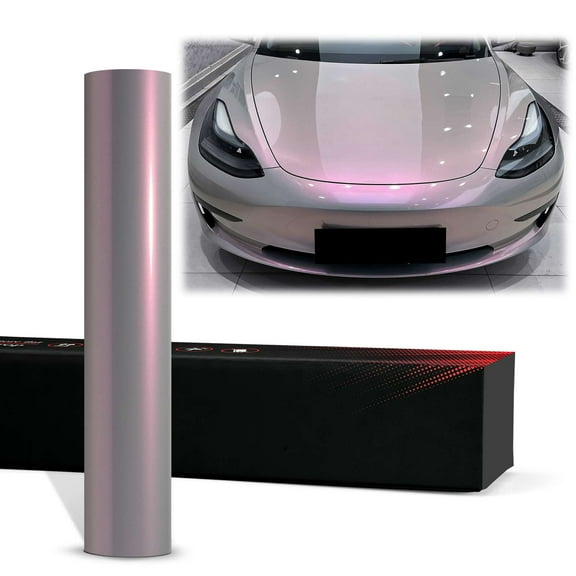 PET Space Candy Gloss Gray Red Chameleon Metallic Color Shift Color Change Vinyl Wrap Auto Car Sticker Decal Film Sheet Bubble Free Air Release Technology