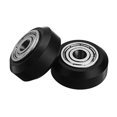 thumbnail image 5 of Cojinetes de acero plástico negro rodamiento de bolas polea guía rodillos circulares para puertas y ventanas, juego de 4 TUNC Sencillez, 5 of 5