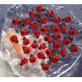 thumbnail image 2 of 100 piezas lindas accesorios de decoración de uñas de mariquita roja for arte de uñas, 2 of 2