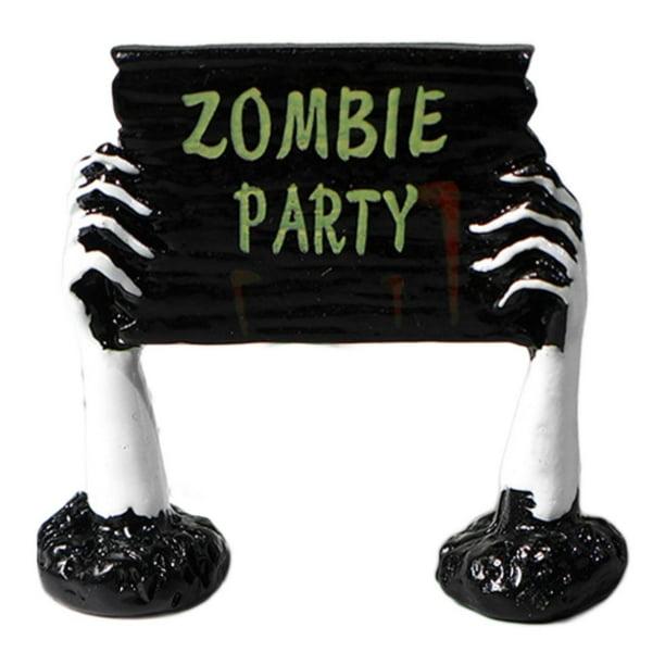 Figuras en miniatura de Halloween, micropaisajes, artículos decorativos para el hogar. Señalización número 28
