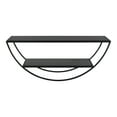 thumbnail image 3 of Kate And Laurel Half Circle Metal Floating Shelf, 25.98 In x 5.91 In, Black, 3 of 6
