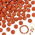thumbnail image 1 of PH PandaHall 100pcs 10mm Orange Rhinestones Beads Crystal Beads Pave Disco Ball Clay Beads Polymer Clay Rhinestone Beads Round Beads for Bracelet Necklace Earring Jewelry Making Fall Christmas, 1 of 4