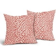 thumbnail image 2 of Coral and White Pillow Covers 20x20 Inch Set of 2 Modern Leopard Print Outdoor Decorative Throw Pillow Covers Animal Spots Rustic Farmhouse Pillowcases Cotton Linen Cushion Covers for Couch Home Decor, 2 of 6