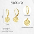 thumbnail image 4 of Disc Leverback Earrings for Women: Dainty 14k Gold Plated Dangle Earrings for Women Hypoallergenic Hammered Teardrop Coin Earring Set Gold Jewelry for Womens Trendy, 4 of 14