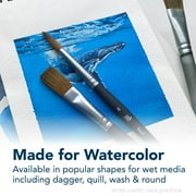 Princeton Art & Brush Co Aqua Elite Synthetic Kolinsky Sable Watercolor Brush, Long Round, 10