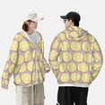 thumbnail image 5 of Picia Yellow Lemon Slices Women's Men's UPF 50+ Sun Protection Hoodie Shirt Long Sleeve SPF Fishing Outdoor UV Hiking Lightweight Shirts-Medium, 5 of 9
