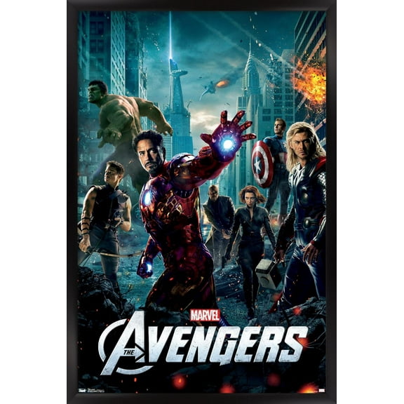 Marvel Cinematic Universe - Avengers - One Sheet Wall Poster, 14.725" x 22.375", Framed