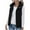 Black2, variant on Jalioing Womens Sleeveless Vest Double-Faced Velour Lapel Full-Zipper Closure Soft Comfy Fleece Clothing (Large, Black)