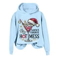 thumbnail image 3 of FAOWME Women's Christmas Hoodies Long Sleeve Cartoon Print Comfortable Fashion Soft Sweatshirt For Fall Winter Daily Wear Light Blue L, 3 of 3