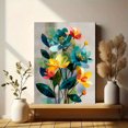 thumbnail image 6 of Mid Century Modern Floral Canvas Print, Botanical Wall Art, Above Bed Aesthetic Home Decor, 6 of 8