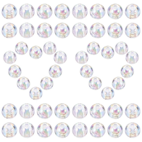 HEMOTON  Iridescent Beads for Jewelry Making Craft with Holes