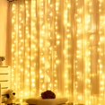 thumbnail image 7 of Window Curtain String Lights, 300 LED 8 Lighting Modes Fairy Copper Light with Remote, USB Powered Waterproof for Christmas Bedroom Party Wedding Home Garden Wall Decorations, Multicolor, 7 of 7