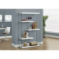 thumbnail image 2 of Bookshelf Etagere 5 Tier 60"H Office Bedroom Tempered Glass Glossy White, 2 of 7