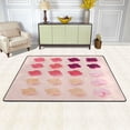 thumbnail image 2 of Pink Leafs Bloom Rugs Washable Cover Floor Rug Carpets Bathroom Decorations For Kitchen Bedroom Indoor 72"X48", 2 of 4