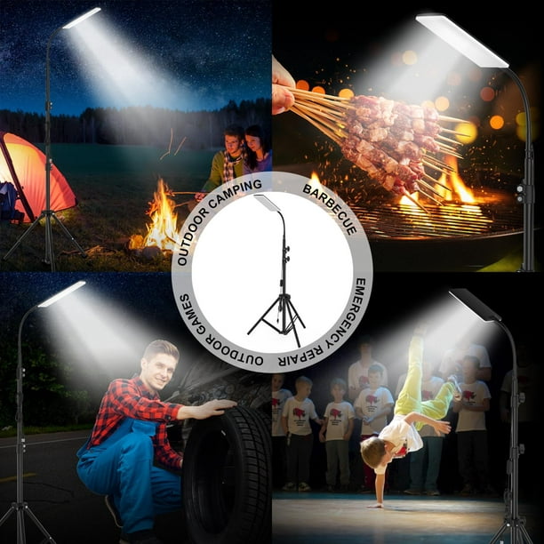 Water Camping 84 LED Lights Telescoping Pole USB Charger Tripod