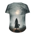 thumbnail image 4 of VKOYWKM Womens Halloween Shirts Plus Size Funny Witch Graphic Tees Short Sleeve Crew Neck Loose Fit Holiday Party T Shirts, 4 of 5