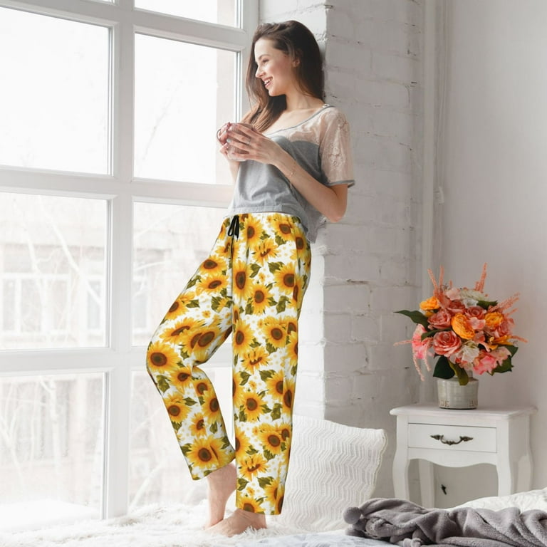 Women's sunflower pajamas sale