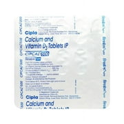 Cipla Cipcal 500 Tablet from Cipla for Bone, Joint and Muscle Care(300 Tablets)