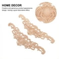 thumbnail image 4 of 2Pcs Creative Furniture Wooden Decal Delicate Carved Applique for Home Khaki, 4 of 7