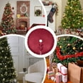 thumbnail image 4 of XYAIYT Christmas Tree Skirt Ruffled Velvet High Grade Layered Design with Ties for Easy Setup Soft Long Lasting Base Covering Holiday Tree and Mantel Decorations 52in Red, 4 of 8