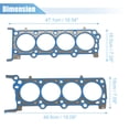 thumbnail image 3 of Unique Bargains 2 Pcs Engine Cylinder Head Gaskets 26306PT 26307PT for Ford F-150 2004-2006, 3 of 7