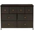 thumbnail image 4 of Sorbus Fabric Dresser for Bedroom - Chest of 8 Drawers, Storage Tower, Clothing Organizer, for Closet, for Living Room, Steel Frame, Fabric Bins - Knob Handle (Brown), 4 of 6