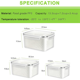 thumbnail image 3 of Contenedores de almacenamiento de frutas y verduras para refrigerador, paquete de 6 contenedores para guardar frutas y verduras, contenedores organizadores para refrigerador para ensaladas, 3 of 5