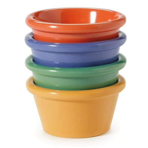 Conseguir. Enterprises Mix Pack De 4 Colores Mardi Gras 2 Oz. Ramekin Ramekins De Plástico De Melamina Resistente A Roturas, Apto Para Lavavajillas, Colección S-620-Mix (Paquete De 12)