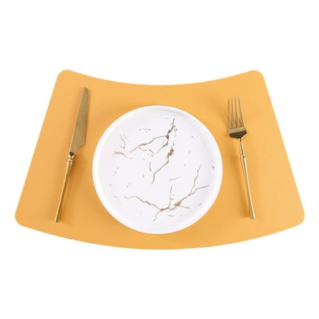 

Baiwo Western Style Food Non-Slip Heat Insulation Fan Shaped Mat Table Plate Pad Decor
