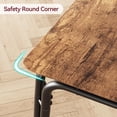 thumbnail image 4 of Brown 3-piece kitchen y dining room set para 2 con square wood top y cushioned sillas, ideal para para small space apartments, 4 of 10