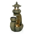 thumbnail image 3 of Alpine Corporation 32"H Layered Pagoda Polystone Fountain with LED Lights, 3 of 11