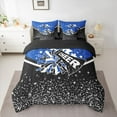 thumbnail image 2 of Manfei Bling Crystal Glitter 7 Pieces Bedding Comforter Set for Female Girls,Girly Dreamy Dance Full Bedding Set Lightweight,Cheer Team Fitted Sheet Flat Sheet,Ultra Soft Home Decor,Reversible, 2 of 8