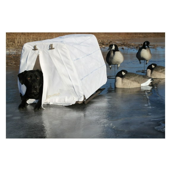 MOmarsh InvisiLAB Elevated Dog Blind Snow Cover