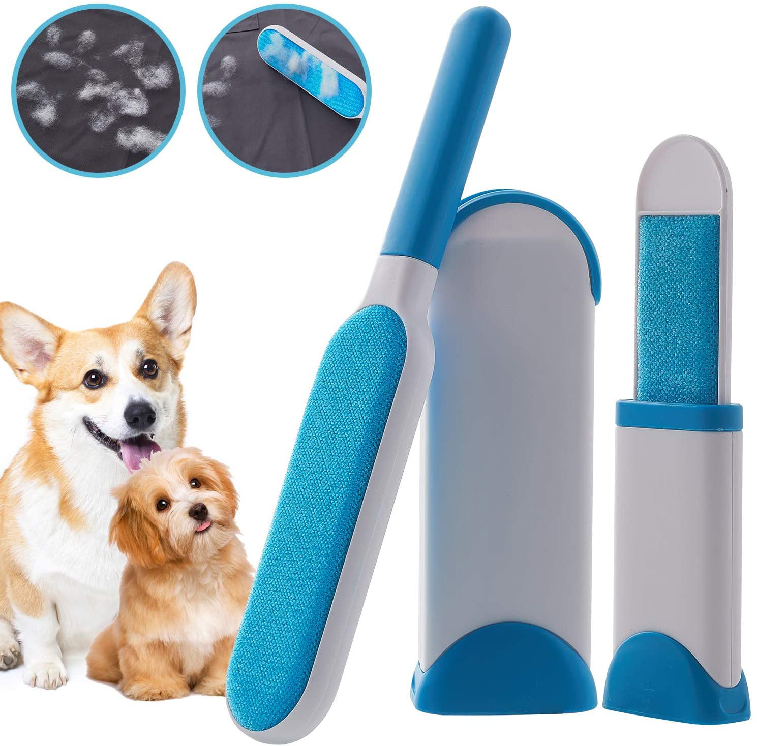 2 Sided Lint Roller Cleaning Brush Pet Dog Hair Dust Fluff-Remover Clothes Q2Z8 