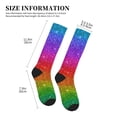 thumbnail image 4 of Sikiie Rainbow Glitter 1 Pairs Compression Socks for Men and Women 15-20 mmHg Running Support Socks, 4 of 7
