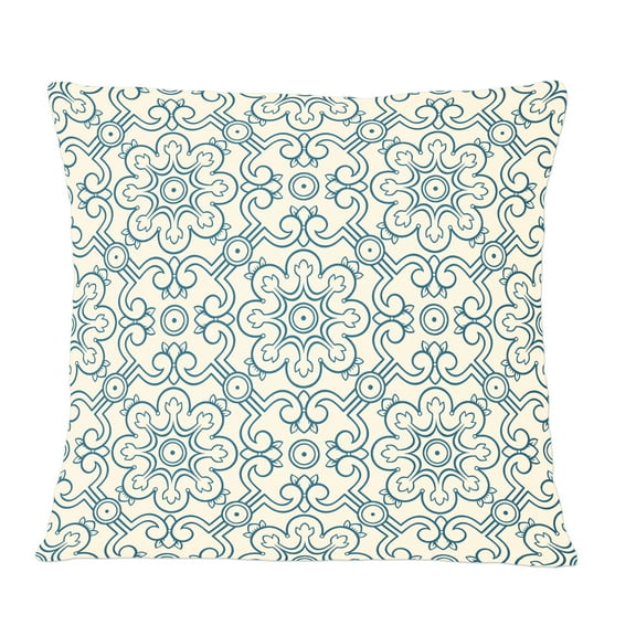 Designart Floral Retro Pattern IV' Mid-Century Modern Throw Pillow - 12x20