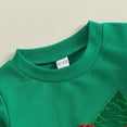 thumbnail image 6 of Tiijoy Christmas Boys Outfits Long Sleeve Crewneck Sweatshirt Plaid Pants Set, Sizes 0-3T, 6 of 8