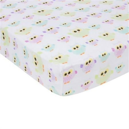 UPC: 0748252307446 | MiracleWare 7446 Owls Muslin Crib Sheet