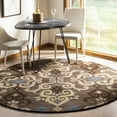 thumbnail image 2 of SAFAVIEH Wyndham Tatyanna Floral Area Rug, Brown/Multi, 7' x 7' Round, 2 of 8