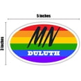 thumbnail image 3 of Duluth MN Minnesota St. Louis County Rainbow Pride Flag 6 Stripes Pride Flag Euro Decal Bumper Sticker 3M Vinyl 3" x 5", 3 of 3