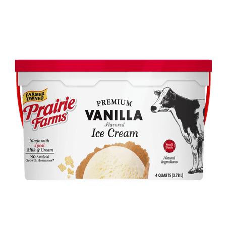 Prairie Farms Premium Vanilla Ice Cream 4 QT Pail