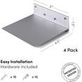 thumbnail image 3 of Floating Invisible Bookshelf Wall Mounted (Set of 4) - Aluminum - Turn Books into Floating Shelves, 3 of 4