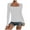 White, variant on HAiming Sweaters for Women Solid Color Long Sleeve Round Neck Slim Base Shirts Casual Knit Pullover Tops Clothes