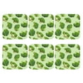 thumbnail image 2 of Pofeuu Broccoli 3 Print Leather Coasters Set of 6, Round Cups Mugs Mat Pad for Home Kitchen Heat Resistant Drink Coasters,Square, 2 of 7