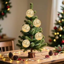 Christmas Tree Decorations, 6Pcs Gold Candy Sprinkle Christmas Balls with Colorful Embellished Pattern, Shatterproof Glitter Ornament Set for Holiday Tree and Party Décor 2025 Collection